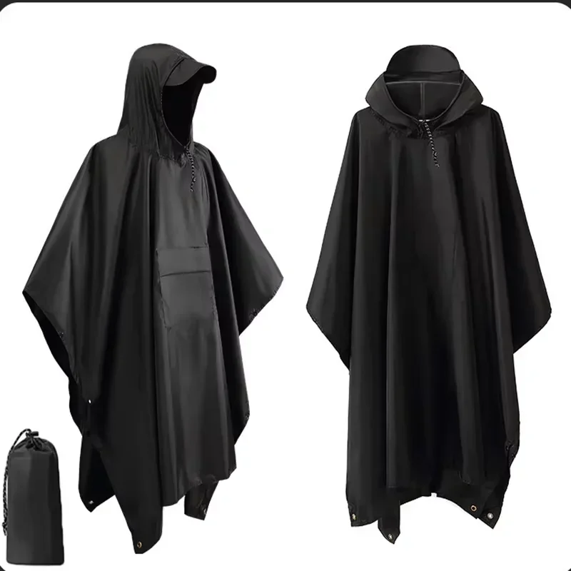 Camping Rain Poncho - 2026 Poncho de Chuva com Capuz