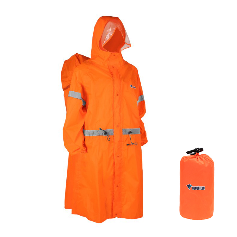 Camping Rain Poncho - Mochila unissex refletiva para escalada ao
