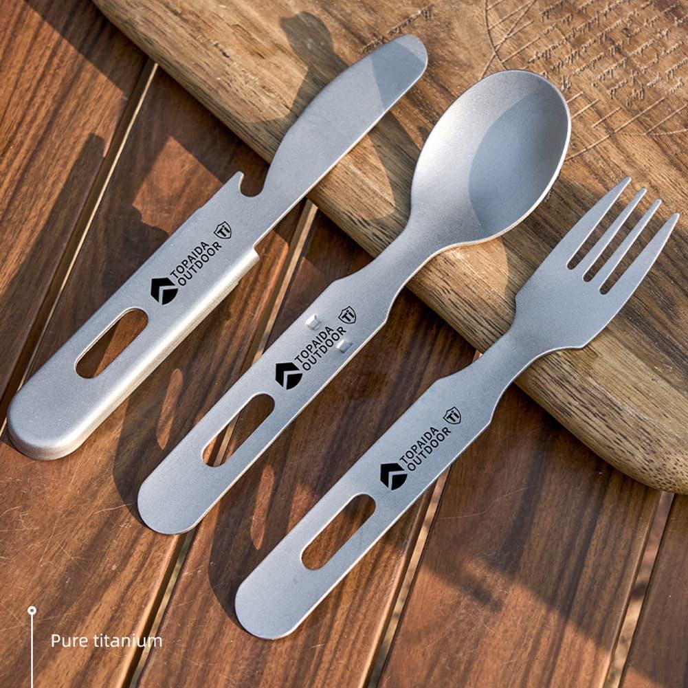 Outdoor Camping Dining Set - Conjunto 3 em 1 de Garfo,