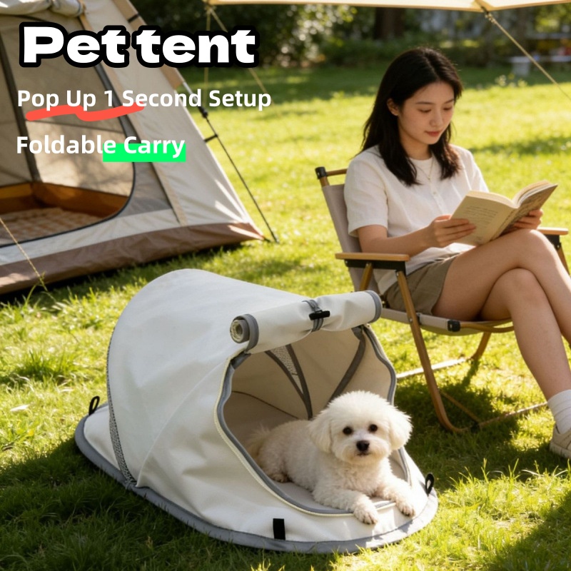 Tenda portátil para cães, prot - Outdoor Camping Dog Bed avaliação e preço