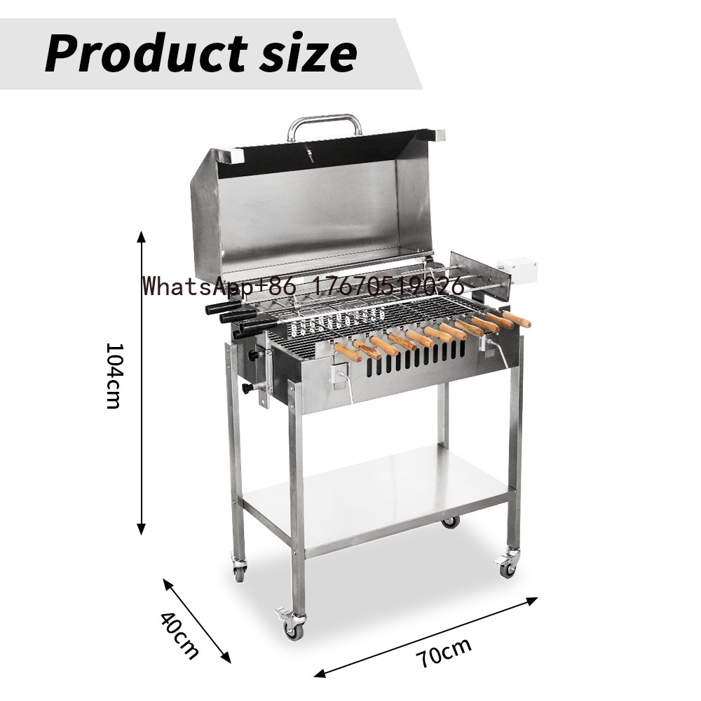 Churrasqueira Rotativa Moderna - Outdoor Camping Trolley avaliação e preço
