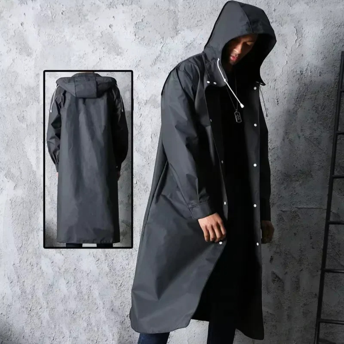 Capa de Chuva Impermeável com  - Camping Rain Poncho avaliação e preço