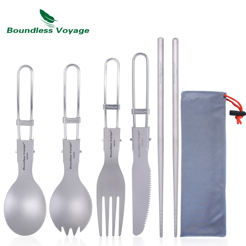 Talheres de titânio para acamp - Outdoor Camping Dining Set avaliação e preço