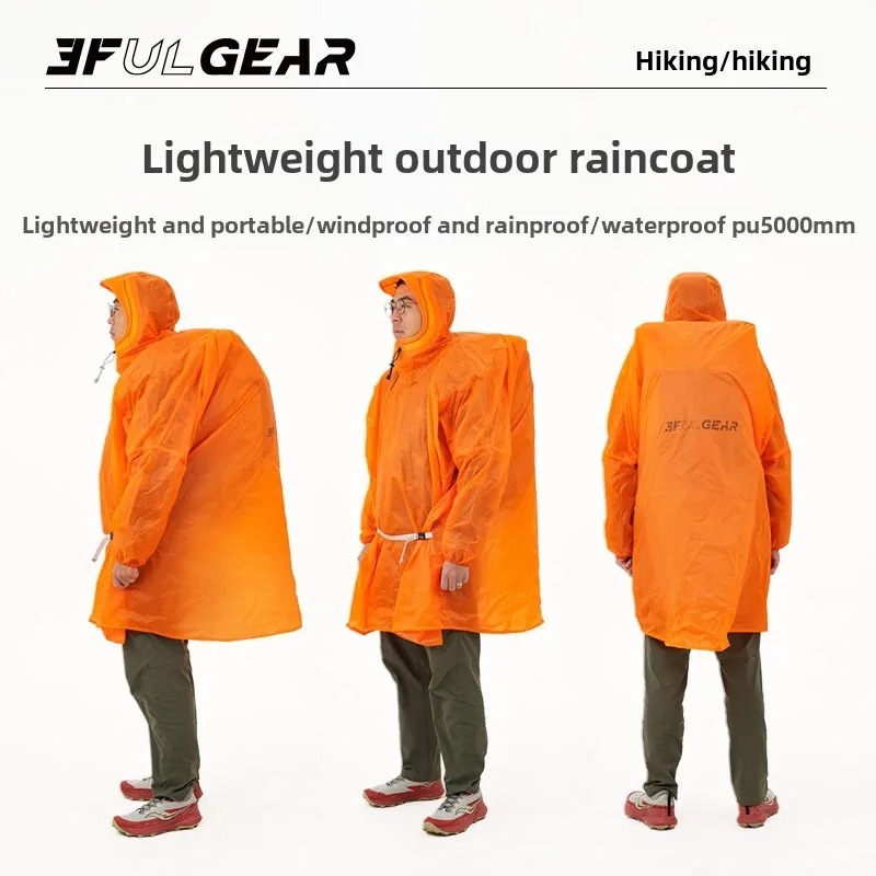 Poncho de Chuva Ultraleve 3F U - Camping Rain Poncho avaliação e preço