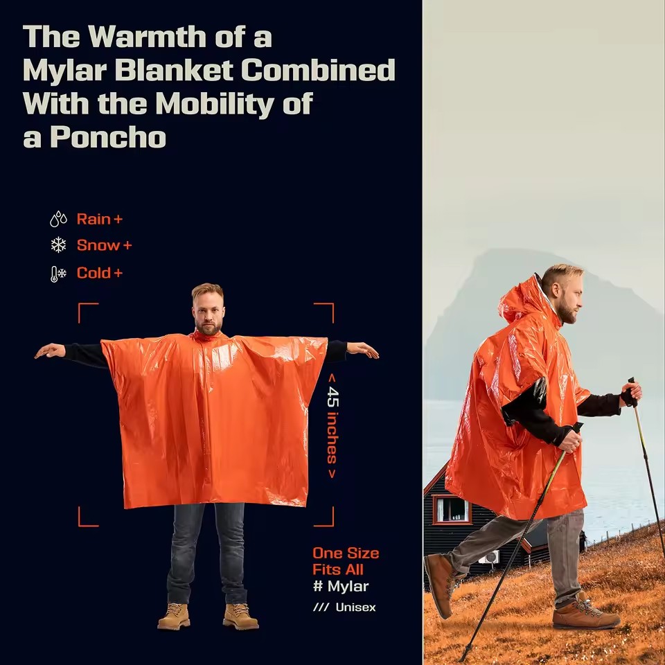 1 unidade/2 unidades: Poncho d - Camping Rain Poncho avaliação e preço