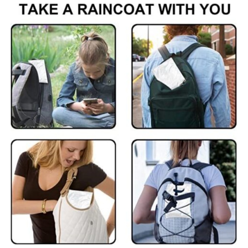 Impermeável descartável para a - Camping Rain Poncho avaliação e preço