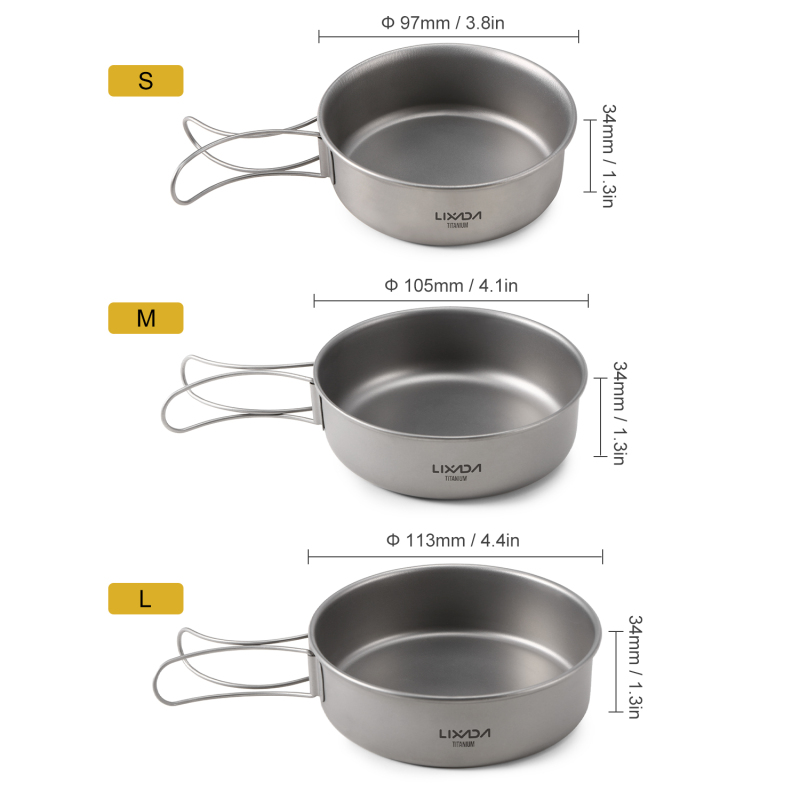 Lixada tigelas de titânio ultr - Outdoor Camping Dining Set avaliação e preço