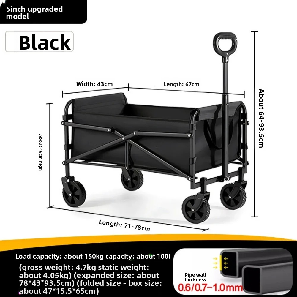 Carrinho de Camping Dobrável L - Outdoor Camping Trolley avaliação e preço